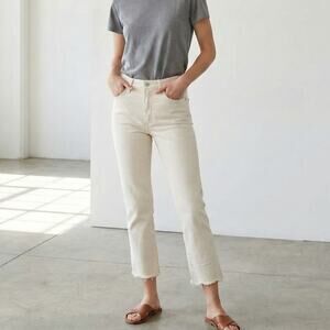 AMO Denim BELLA High-Rise Jean crop leg Vintage White Size 25